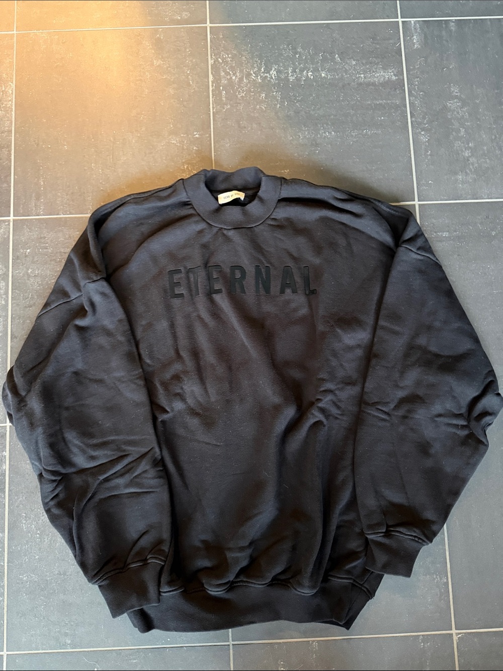 Fear of God Black 'Eternal' Crewneck Sweater size medium